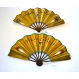 Bourjois: An Example Each of the Gold Paper Fan for ''Ashes of Roses'' and its Companion, ''Ashes of