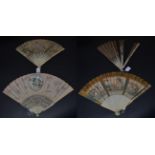 Chinoiserie in the 18th Century: Four 18th Century Fans, the first being early and elaborately