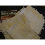 A Good Selection of Fine Embroidered and Lace Edged Household Linens, to include: a linen tablecloth
