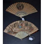 Britannia! A Late 18th Century Ivory Fan with slender monture, carved and pierced in a regular,