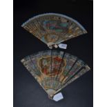 The Social Gathering: An 18th Century Ivory Brisé Fan, the sticks with straight tips, the guards