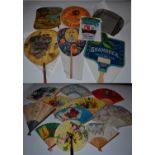 Food and Drink Advertising! A Quantity of US and European Fixed and Folding Fans to include a