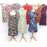 Circa 1950s Cotton Printed Dresses, comprising a Horrockses Fashion short sleeve dress with