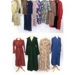 Assorted Early 20th Century Silk and Cotton Robes, comprising a pink single breasted wool dressing