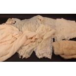 Assorted Early 20th Century Baby and Toddler Dresses, comprising a net two tier coat embroidered