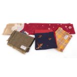 Assorted Modern Ladies' Scarves, comprising a Gucci wool scarf woven with pheasants to the centre,