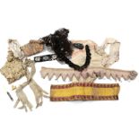 Assorted 19th Century and Later Costume Accessories, including a pair of early 19th century silk