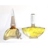 'Ruffles' by Oscar de la Renta Large Advertising Display Dummy Factice, the D-shaped glass bottle