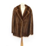 Sacks and Brendlor Furriers Brown Mink Short Jacket, with splits to the side seam . Possibly had a