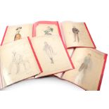 Five Albums of Circa 1930-50s Original Pencil Sketches and Watercolour Designs for Theatrical