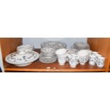 Assorted Royal Doulton Yorktown pattern table wares (one shelf)