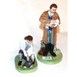 Two Royal Doulton figures, Town Vet and Country Vet, 14cm and 24cm high (2) . Very minor wear