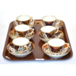 A set of six 19th century Crown Derby Imari cups and saucers