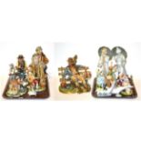 A group of Spanish and other Continental figures including Lladro, Porceval, Capodimonte, etc (