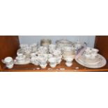 A quantity of Royal Albert Brigadoon pattern dinner, tea and coffee wares (one shelf)