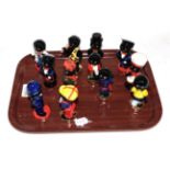 Twelve Carlton Ware 'Golly' figures