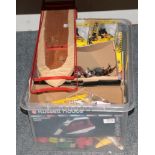 Diecast, boxed and unboxed vehicles, Britains lead and plastic toys, child's Tri-ang ironing