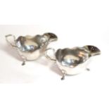 A pair of Elizabeth II silver sauceboats, by James R. Ogden and Sons Ltd., Sheffield, 1959, each