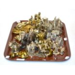 A collection of various metal figures including Royal Hampshire art foundry, etc (one tray)