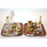 Swarovski and other crystal ornaments, including SCS Annual editions (two trays)