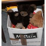 A child's ride on horse with assorted teddy bears