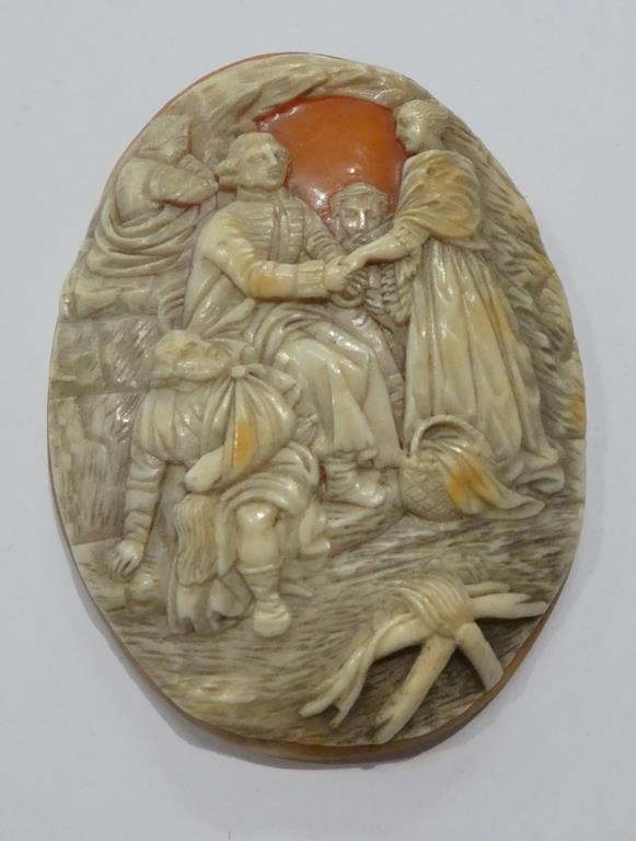 A Victorian cameo brooch, frame stamped '9CT' and an unmounted Victorian cameo - Image 2 of 8
