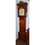 ~ A mahogany eight day longcase clock, signed M Watson, Newcastle, circa 1800, later case, 49cm by