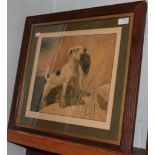 After Cecil Aldin (1870-1935) A champion ratter, signed, print, 35cm by 38cm