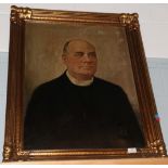 British School (20th Century) Portrait of a clergyman, head and shoulders, oil on canvas, 70cm by
