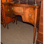 A 19th century mahogany serpentine sideboard, 120cm by 56cm by 96cm high