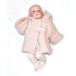 German Swaine & Co Lori bisque socket head doll, with impressed and printed mark to the back of