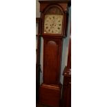 ~ An oak eight day white dial longcase clock, signed G.Divison, Wooler, circa 1800, 49cm by 25cm