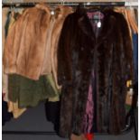A short light mink jacket; M Fletcher of Southport dark mink double breasted coat (2)