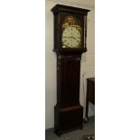 ~ A Scottish mahogany eight day white dial longcase clock, signed H.Anderson, Kincardine, later