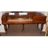 A 19th century mahogany and rosewood Clementi & Comp'y., London square piano, 180cm by 72cm by