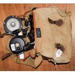 A Liddesdale Tackle Bag containing a collection of mixed reels to include a Abu Ambassadeur 6000c,