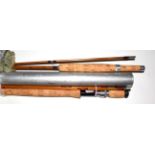 A Hardy ''Salmon De-Luxe'' 3 Section Cane salmon Fly Rod with additional top section, 9-6'' long, #7