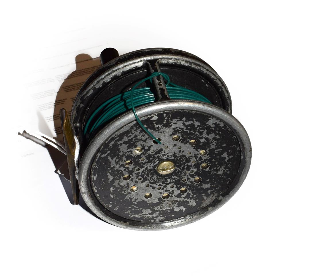 A Hardy Prefect 3 3/4'' RHW Wide Drum Salmon Fly Reel.