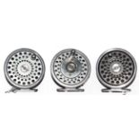 A Hardy Marquis #7 Multiplier Trout Fly Reel, a Hardy Marquis #8/9 trout fly reel and a Marquis #6