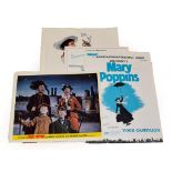 Mary Poppins Film Related Items including five colour lobby cards (all a little worn) nineteen b/w