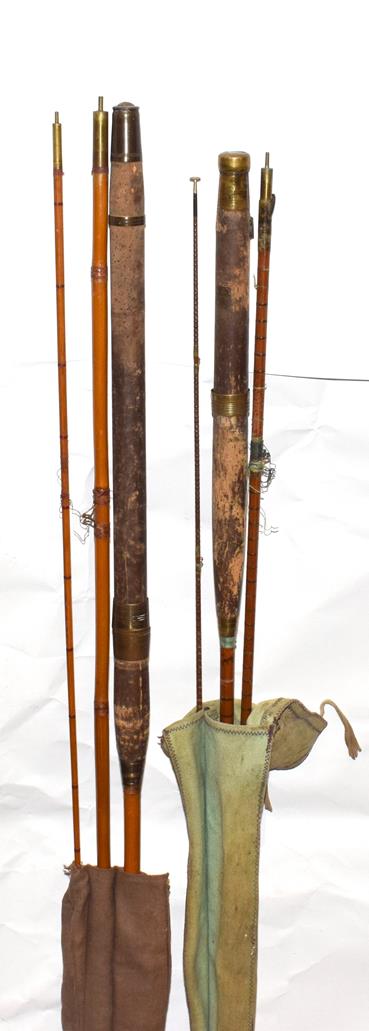 A Hardy ''Houghton'' 2 Section Trout Fly Rod, 10' and an Allcocks 3 section whole and split cane