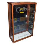 Cadbury's Chocolate Display Cabinet with frosted lettering decals inside glass, two shelves and rear