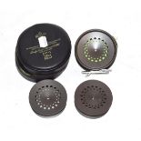 A Hardy Prefect 3 5/8'' RHW Trout Fly Reel with ceramic line guard and 2 additional spools (3)