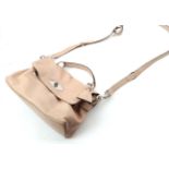 Mulberry pale pink leather handbag, with chrome hardware, detachable shoulder strap and fixed