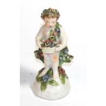 A 19th century Derby figure of a flower boy, 14cm high