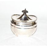 A Victorian silver tea caddy, by Samuel Walton Smith, London, 1898, tapering and with incurved