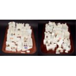 Crested china to include buildings, churches and cathedrals etc (approximately 36)