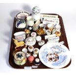 A collection of 20th century ceramics including Herend, Royal Copenhagen, Beswick, Royal Crown