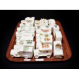 Crested china to include ambulances, cars and armoured cars (approximately 20 pieces)