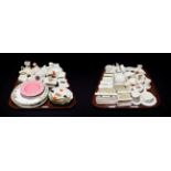 Crested china to include bags, shoes, boots, hats and miscellaneous (approximately 78 pieces)